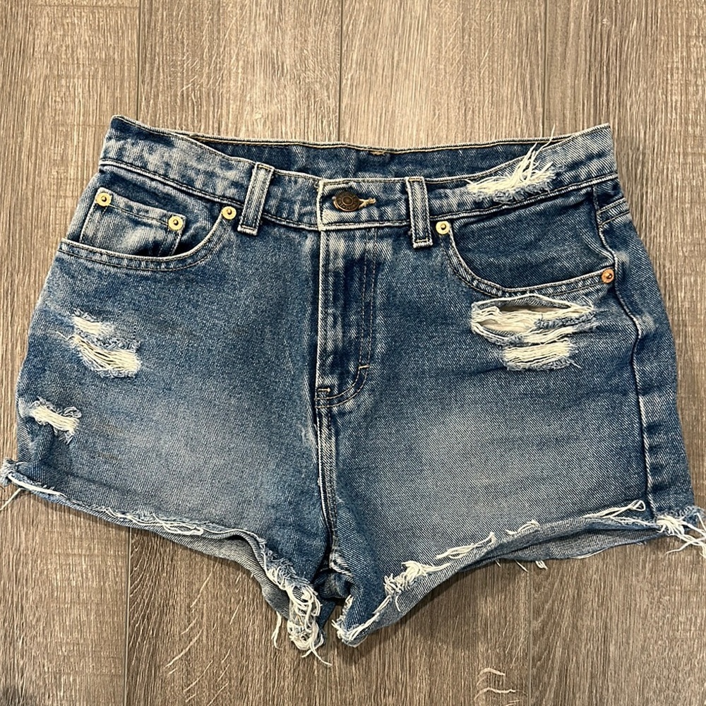 Vintage Jordache Distressed Denim Shorts | 100% Cotton | Size 16 (25)